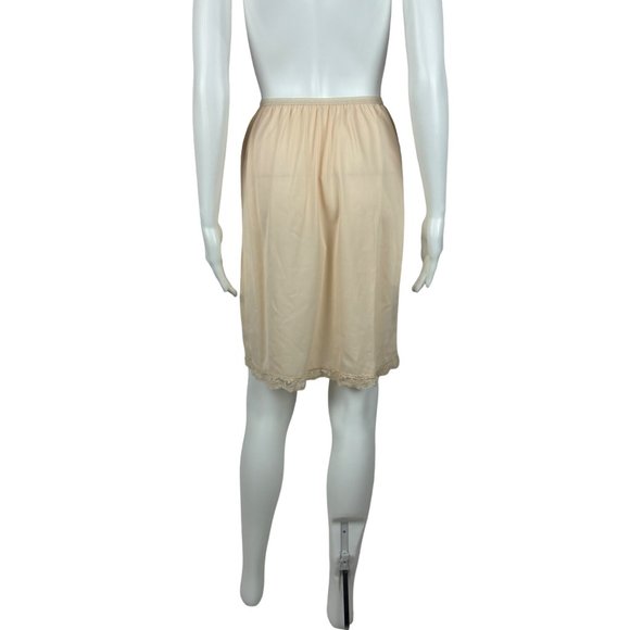 Vintage Peach Slip Skirt Women's Small Half Slip Lace Details - Picture 8 of 9